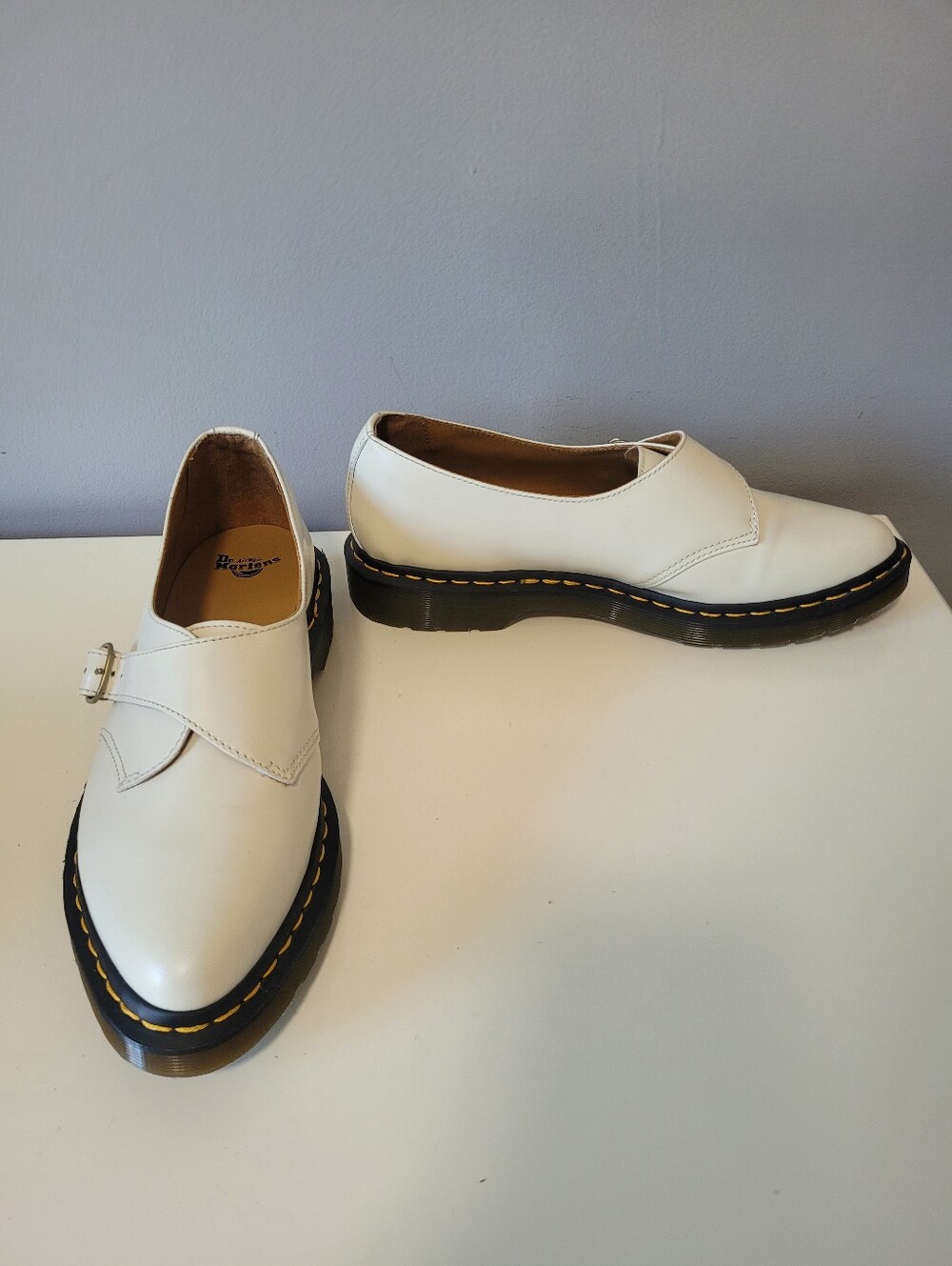 Dr. Martens Agnes Cream Pointed Toe Monk Strap Shoes, VGUC, Size 11